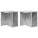 vidaXL Bijzettafel Beton Grijs Hout Set van 2 37 x 32 x 40 cm