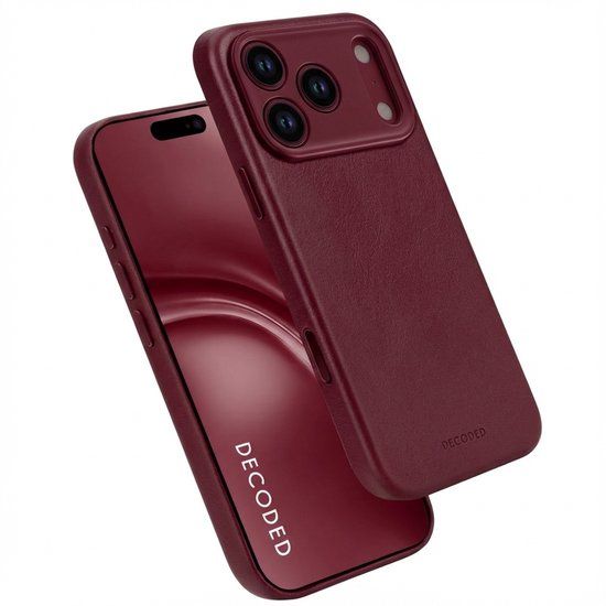 DECODED Leren Hoesje voor iPhone 17 Pro - Rood