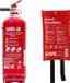 SAVS Boîte extincteur - Agent gras - Extincteur mousse 2 litre & Couverture anti-feu 100x100cm