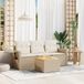 Maison Exclusive - Ensemble de meubles de jardin 4 pièces avec canapé et coussins, beige, en polyrotin