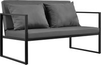 casa.pro Icecat Tweepersoons tuinbank tuin tweezitsbank 70x114x60 cm zwart