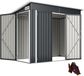 Outsunny Tuinopbergschuur - Gegalvaniseerd staal - 234L x 132B x 185H cm - Donkergrijs