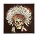 Homemania Skull-Art en graffiti-afbeelding voor woonkamer, slaapkamer, meerkleurig, 60 x 3 x 60 cm, HM20KNV60 x 60 – 85, polyester, hout