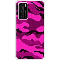 P40 Camouflage rose bedrukt siliconen hoesje