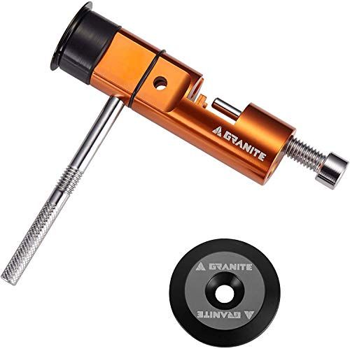 Granite Stash Fiets Kettinggereedschap – In het stuur op te bergen kettingreparatieset, eenvoudig te gebruiken kettingpons/kettinsplitter, compatibel met 9/10/11/12-speed kettingen (Oranje)