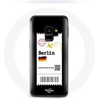 Maniacase Hoesje voor Samsung Galaxy S9 Air ticket Berlijn