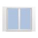 Soleil d'Ocre 42552 Dolly Vitragegordijnen, 1 paar, polyester, blauw, 45 x 90 cm