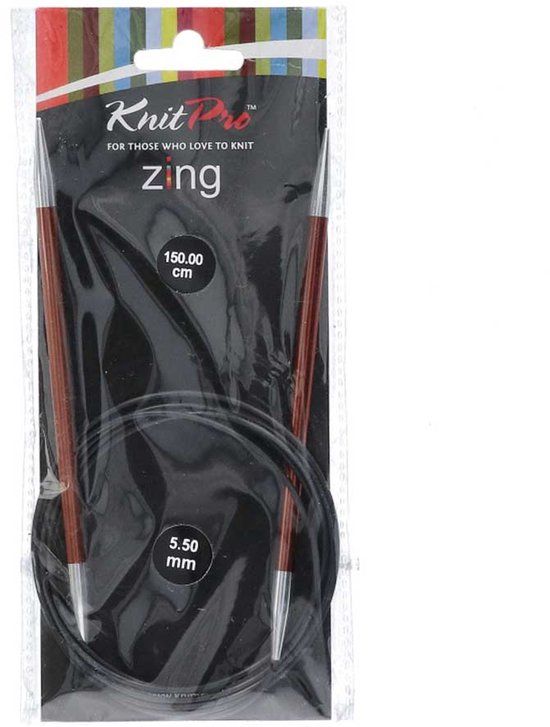 KnitPro Zing rondbreinaalden 150cm 5.50mm - 3st
