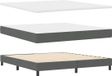 vidaXL Boxspring bed met hoofdeinde Donkergrijs 200 x 180 cm Stof