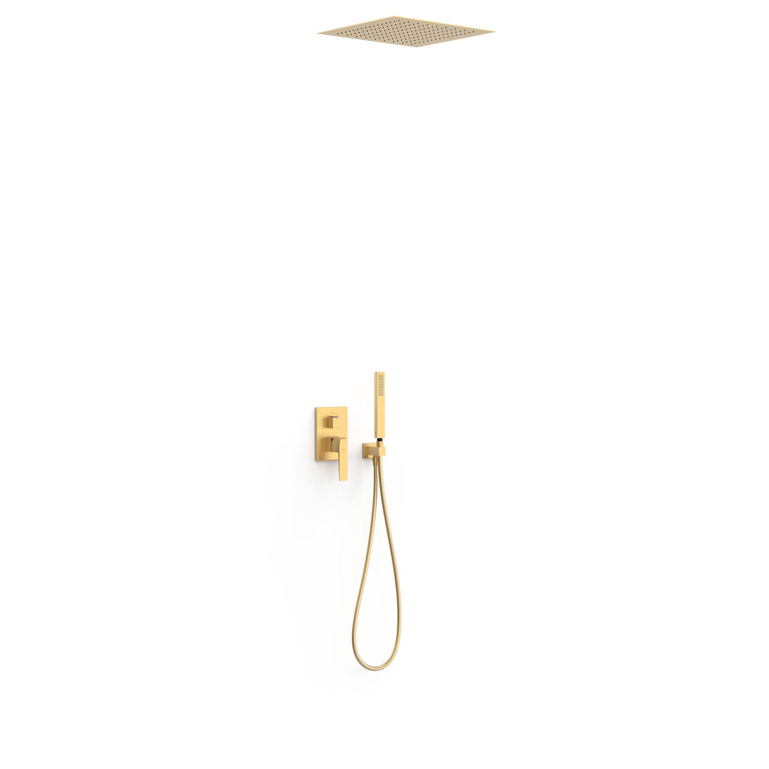 Tres Regendoucheset inbouw slim exclusive mat goud