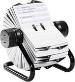 Durable 248201 Rotatiekaartensysteem Telindex, met 500 kaarten voor telefoon- en adresinvoer, register A-Z, zwart