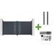 Arlberg Portail Battant 3m H.140cm Aluminium Gris + 2 Poteaux Elda + Motorisation Hicker B200