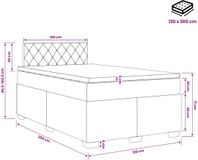 vidaXL Boxspringbed met matras en LED Donkergroen 120 x 200 cm fluweel
