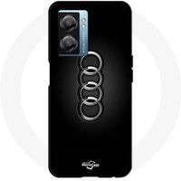 Maniacase Etui Realme V23 Audi auto logo voorzijde zwart