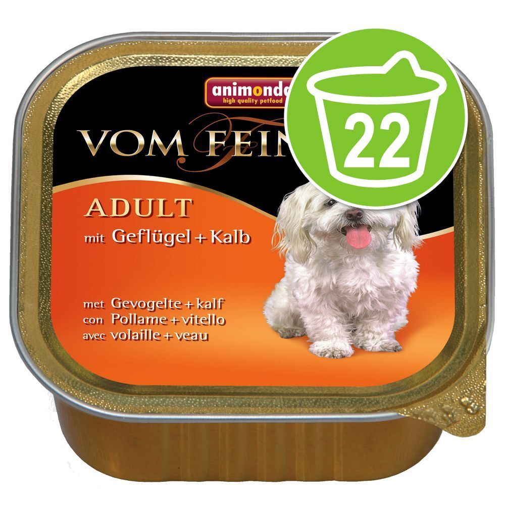 Animonda Vom Feinsten Adult 22 x 150 g Hondenvoer - Rund Ei & Ham