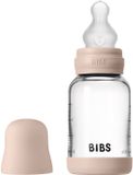 BIBS Fles - Slow Flow - 120 ml - Silicone/Glas - Blush