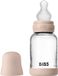 BIBS Fles - Slow Flow - 120 ml - Silicone/Glas - Blush