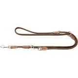 HUNTER Round and Soft Hunting Verstelbare hondenriem voor honden, rond, leer, zacht, robuust, 0,6 x 200 cm, bruin