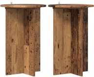 vidaXL Plantenstandaard 2 stuks Oud hout Ø40 x 60 cm Bewerkt hout