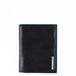 Piquadro Blue Square Vertical Wallet 10 Cards With Coin Case Black