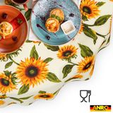 ANRO Tafelkleed Zonnebloemen Meerkleurig Ovaal 260x140cm