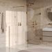 Brauer Void - Inloopdouche - Helder Glas - 120 x 200 cm - met Zijwand 40 cm - incl. Glascoating - PVD Goud Geborsteld