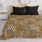 PETTI Artigiani Italiani Sprei voor Frans bed, lente, zomer, lichte deken voor Frans bed, beddengoed, Animalier 04, 100% Made in Italy