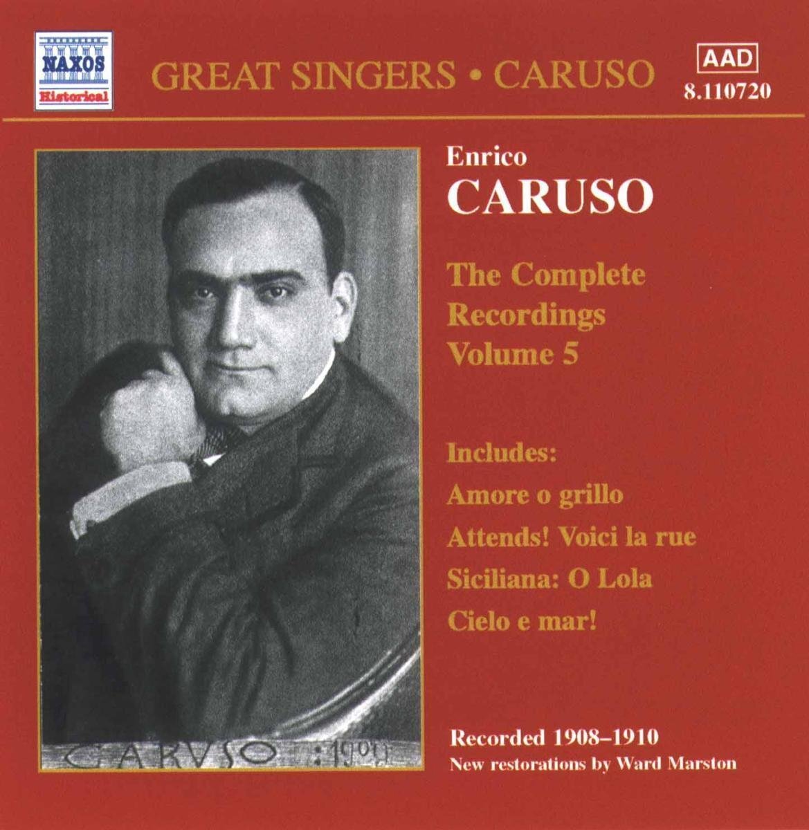 OUTHERE Enrico Caruso Vol 5: Registrazioni Dal 1908 Al 1910