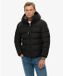 Superdry Pufferjas Hooded Zwart - Maat L - Heren