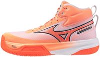 Mizuno Neo Jump Mid Volleybal Schoenen Unisex Hoog Flamingo Koraal/Lava Oranje/Wit Maat 39