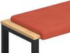 vidaXL Coussin de banc velours côtelé rouge-orange profondeur 35 cm