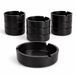 Utopia Zwart Melamine Asbak 4" (10cm) (Doos van 10)