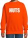 Bellatio Decorations HUTS tekst sweater oranje kids - kids trui HUTS - oranje kleding 106/116 (5-6 jaar)