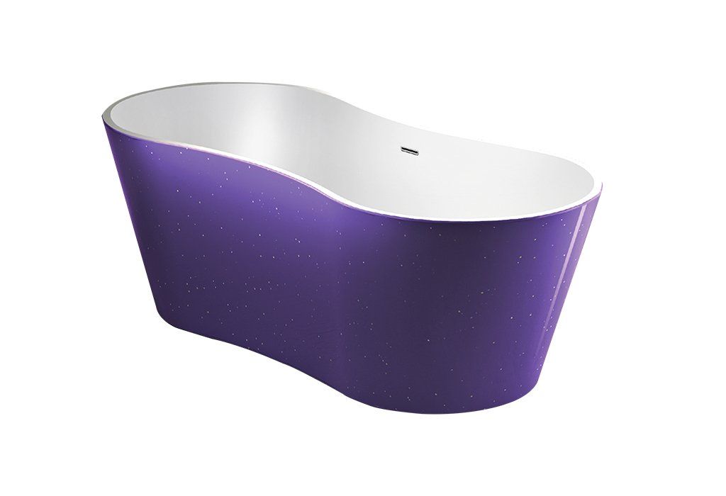 Best Design Vrijstaand Bad Color Purplecub - 174x77cm - Paars