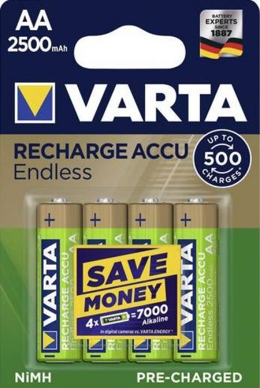 Varta 56686 101 404 oplaadbare batterij - NiMH - AA - 2500 mAh - 4 stuks
