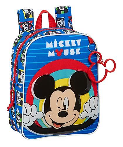 Safta Mickey Mouse Me Time kinderrugzak, 220 x 100 x 270 mm, blauw/rood, M (M232), Blauw/Rood, M, Rugzak