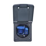 as - Schwabe Caravan voortentstopcontact met USB-C & USB-A, SAT-aansluiting en 230 V stopcontact, caravan buitenstopcontact IP44 voor camper en camper, antraciet