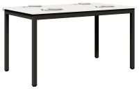 vidaXL Eettafel Wit 140 x 80 x 75 cm Massief Grenenhout