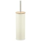 Arvix Porte-brosse WC avec support - Métal/bois - Crème