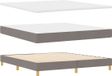 vidaXL Boxspringbed met hoofdeinde taupe 200 x 180 cm stof