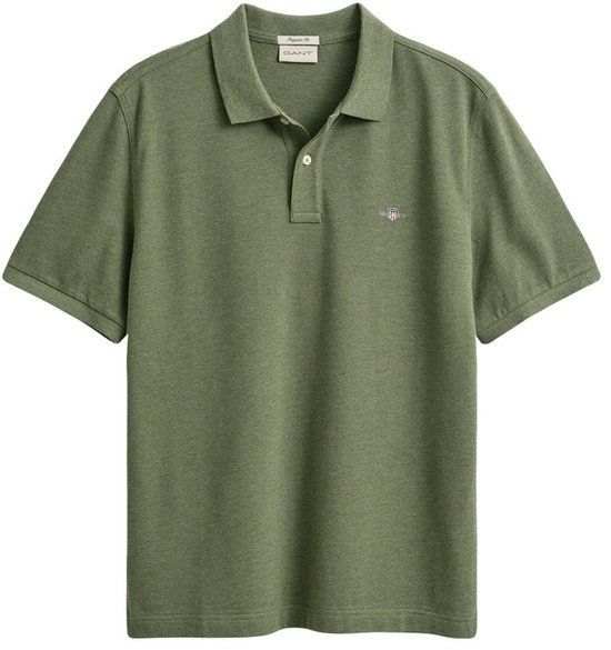 GANT Heren Polo Shirt Pique Shield Logo Groen II 4XL