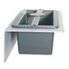 OFITURIA® Staande en wandasbak voor buiten, metaal, kleur zilver, afneembaar dienblad