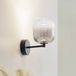 Lucande - LED wandlamp - 1 licht - Glas, metaal - H: 21.5 cm - rookgrijs, zwart