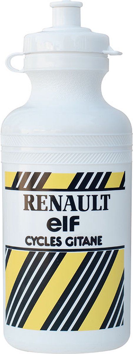 Retro Cycling Bidon Renault Gitane - 500ML - Zwart/Wit/Geel - Bio Plastic