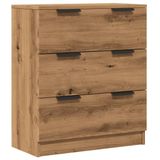 VidaXL Dressoir 60x30x70 cm bewerkt hout artisan eikenkleurig