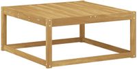 vidaXL Voetenbank Massief Acaciahout Wit 79 x 79 x 37 cm