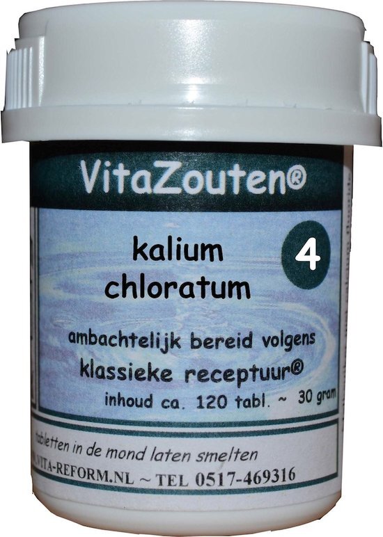 Vita Reform Vita Reform Vitazouten Nr. 4 Kalium Chloratum Muriaticum 120st