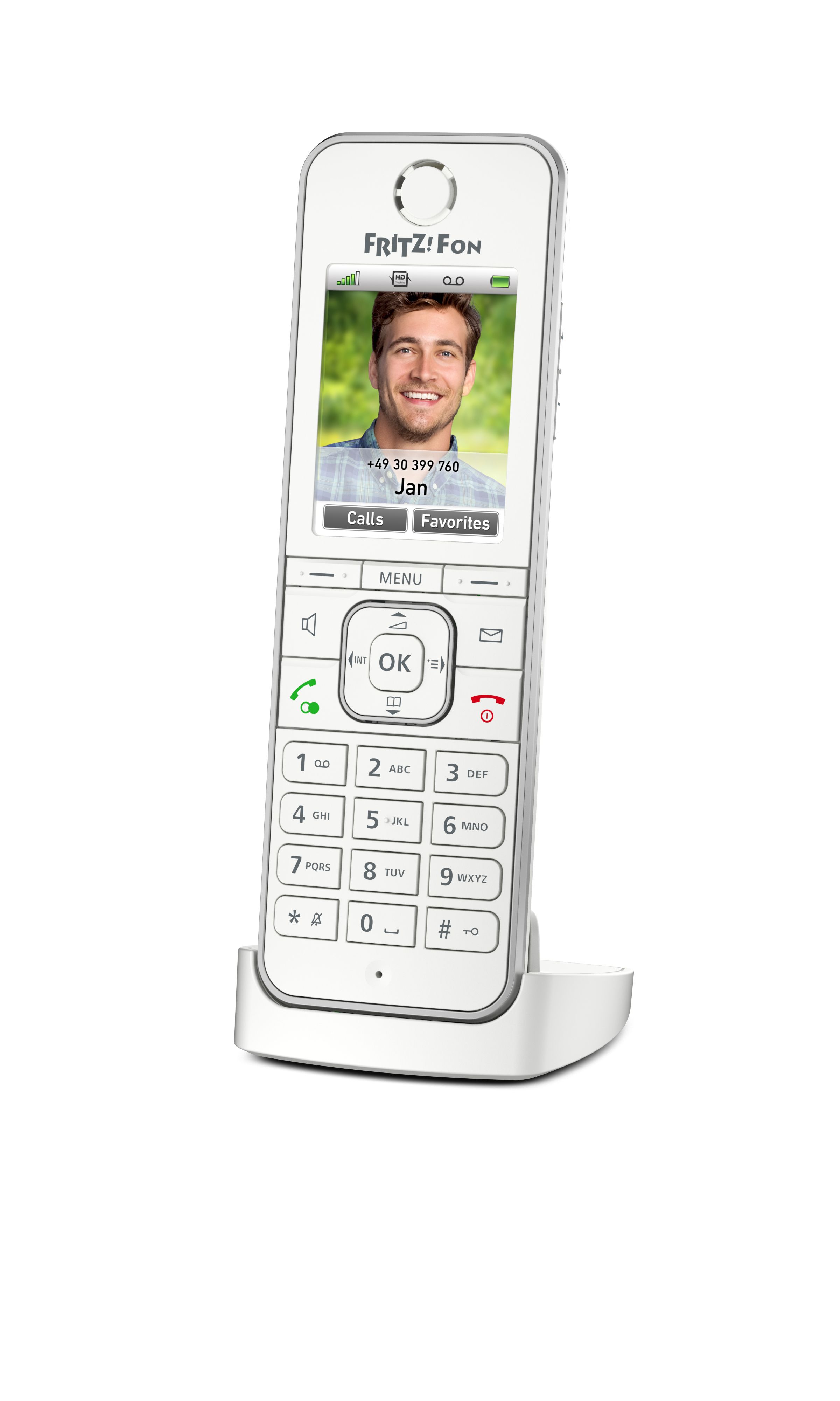 AVM FRITZ!Fon C6 - DECT Telephone - Wireless Handset - White