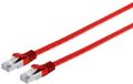 S-Impuls RJ45 câble plat avec CAT 7 câble brut slim rouge 0,5m