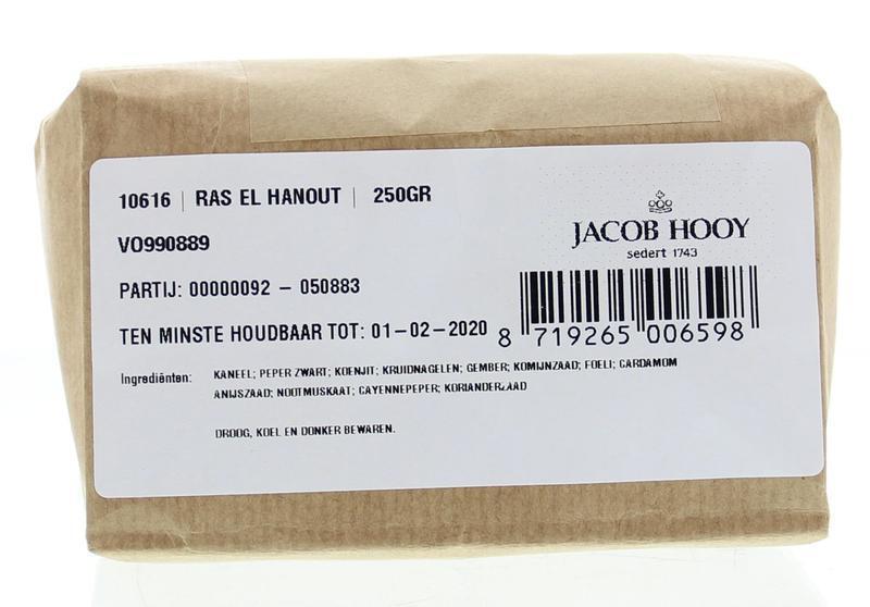 Jacob Hooy Ras el hanout 250 G